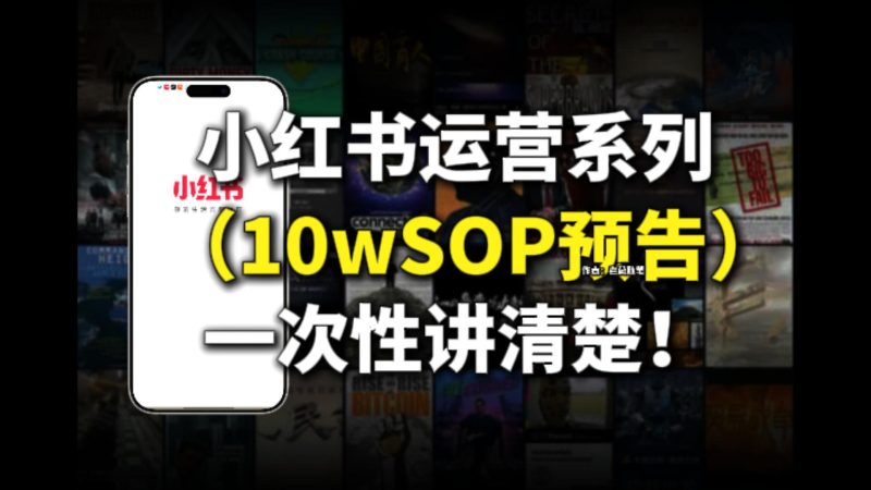 第一节：小红书运营系列，预告梳理SOP篇，对号入座！一次性讲清楚-老莫涯知识库